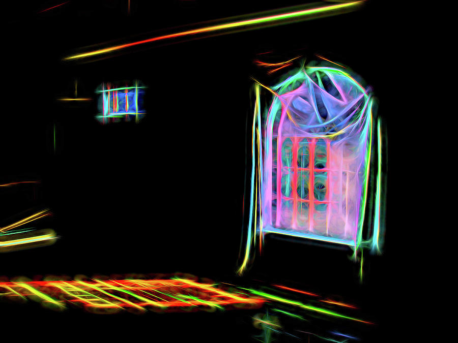 Neon Windows Abstract Photograph by Wayne King