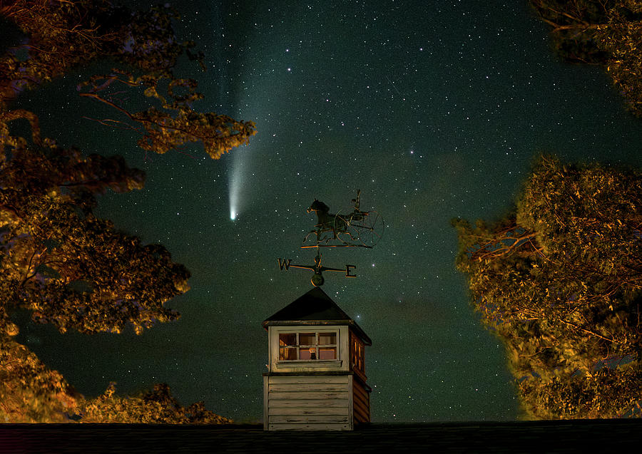 Neowise Comet Above Cupula - Sandpoint, Caseville, Michigan USA - Photograph by Edward Shotwell Neowise Comet Above Cupula - Sandpoint, Caseville, Michigan USA - Photograph by Edward Shotwell