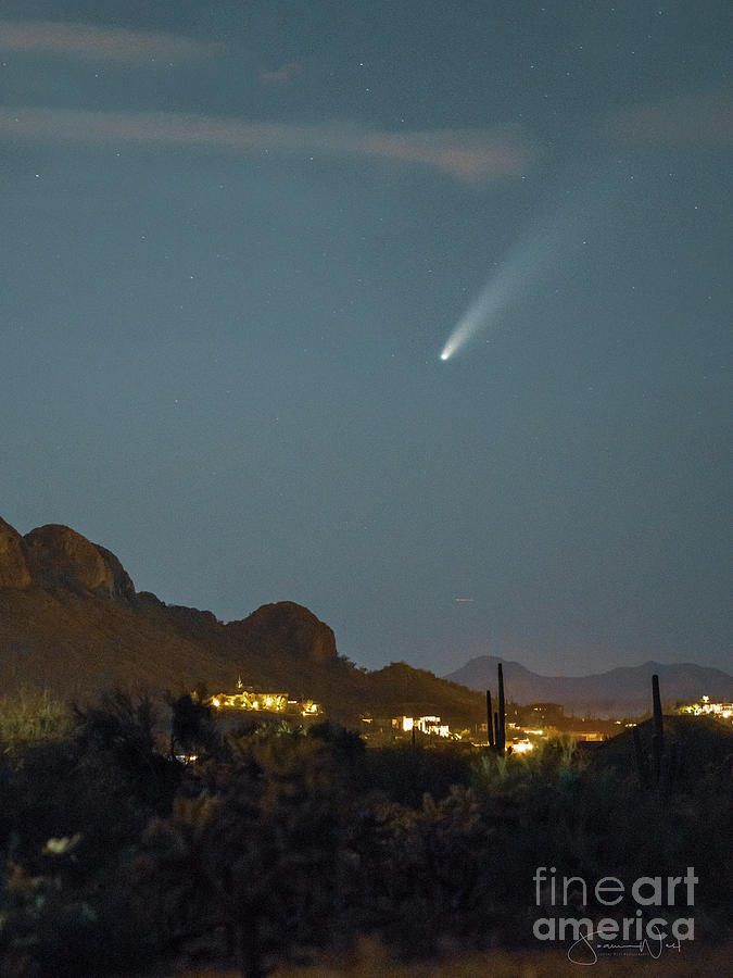 Neowise Comet Over Gold Canyon AZ Photograph by Joanne West