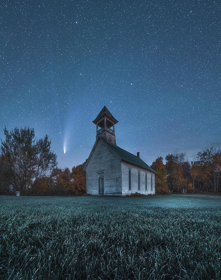 Neowise Photograph - Neowise over Pickle Church by Darren White