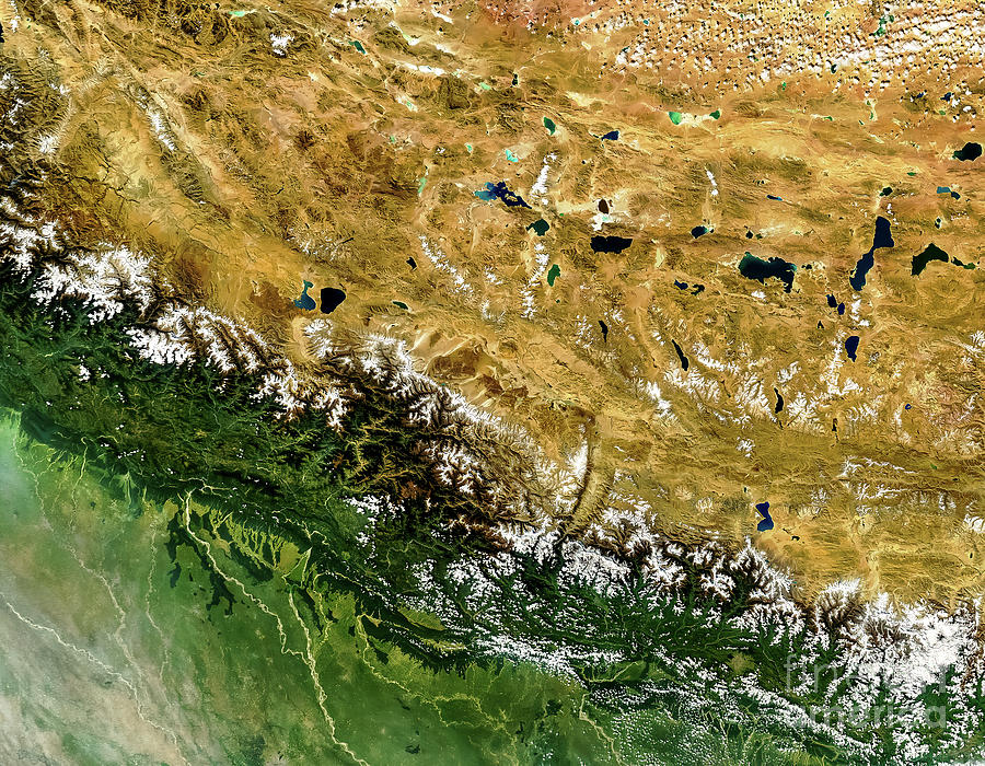 Nepal From Space Photograph by M G Whittingham - Fine Art America