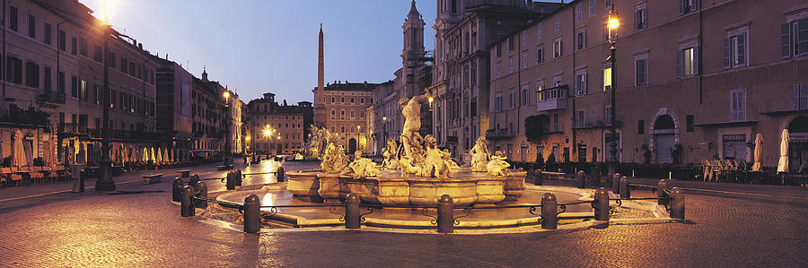 Neptune Fountain on Piazza Navona square Photograph by Murat Taner