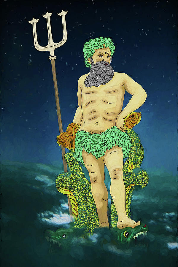 Neptune or Poseidon Digital Art by John Haldane