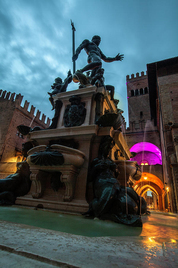 Neptune statue in Bologna Photograph by Al Hurley