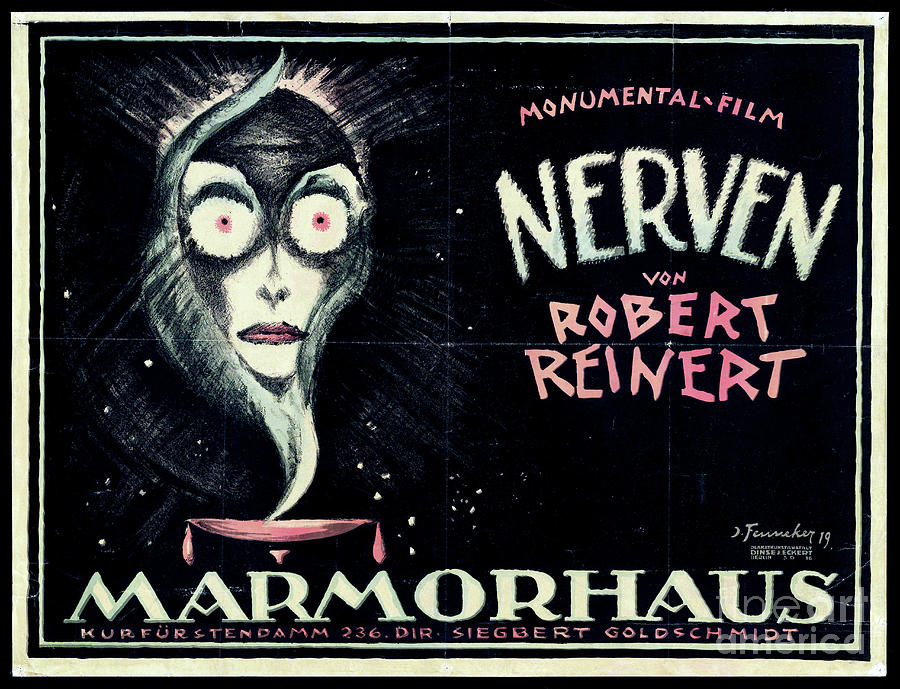 Vintage Mixed Media - Nerven, 1919 - art by Josef Fenneker by Movie World Posters