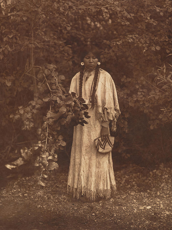 Nespilim Girl 1905 Photograph by Edward S Curtis