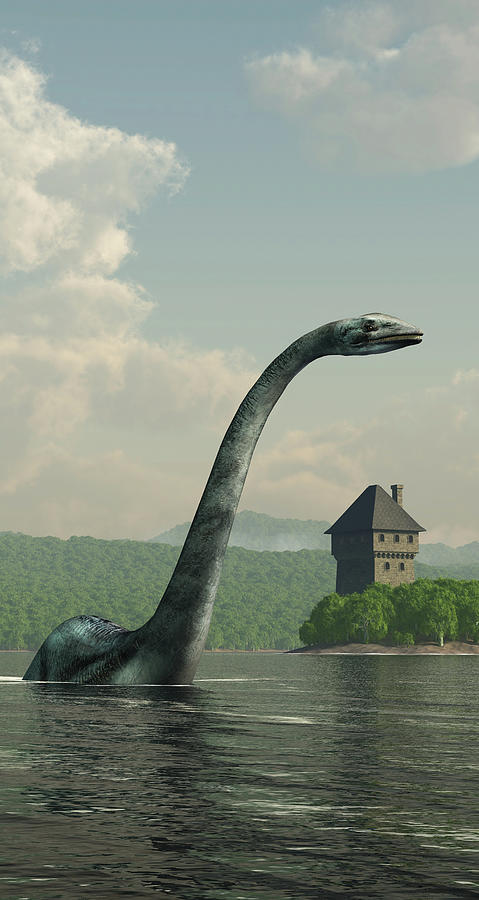 Nessie - Vertical Digital Art by Daniel Eskridge - Pixels