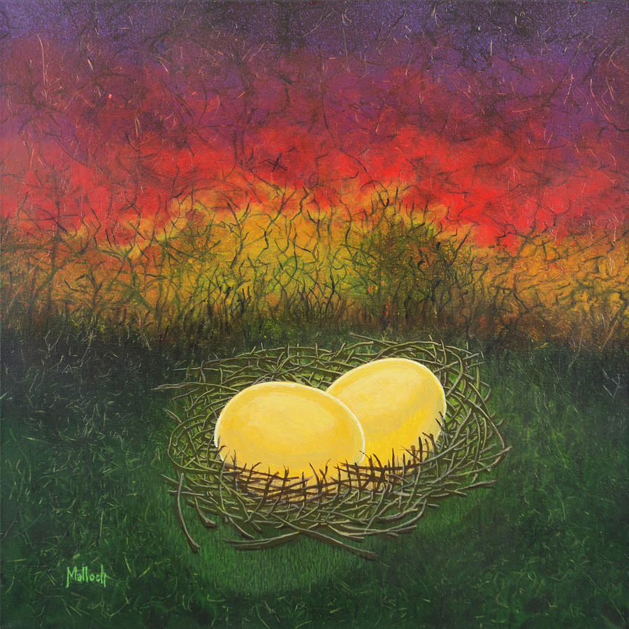 Nest Eggs Painting by Jack Malloch
