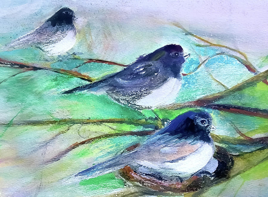 Nesting Among the Roots Painting by Lisa Kaiser