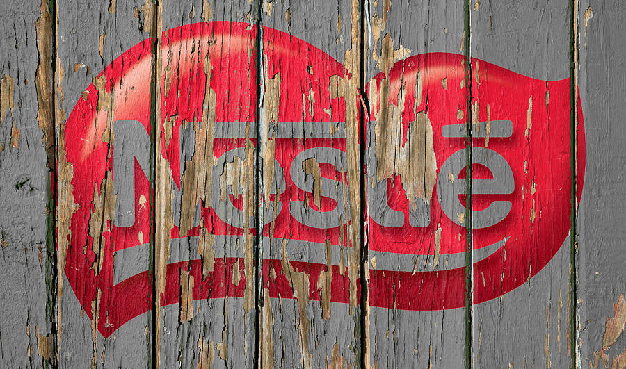 Nestle Vintage Logo on Old Wall Mixed Media by Design Turnpike | Fine ...