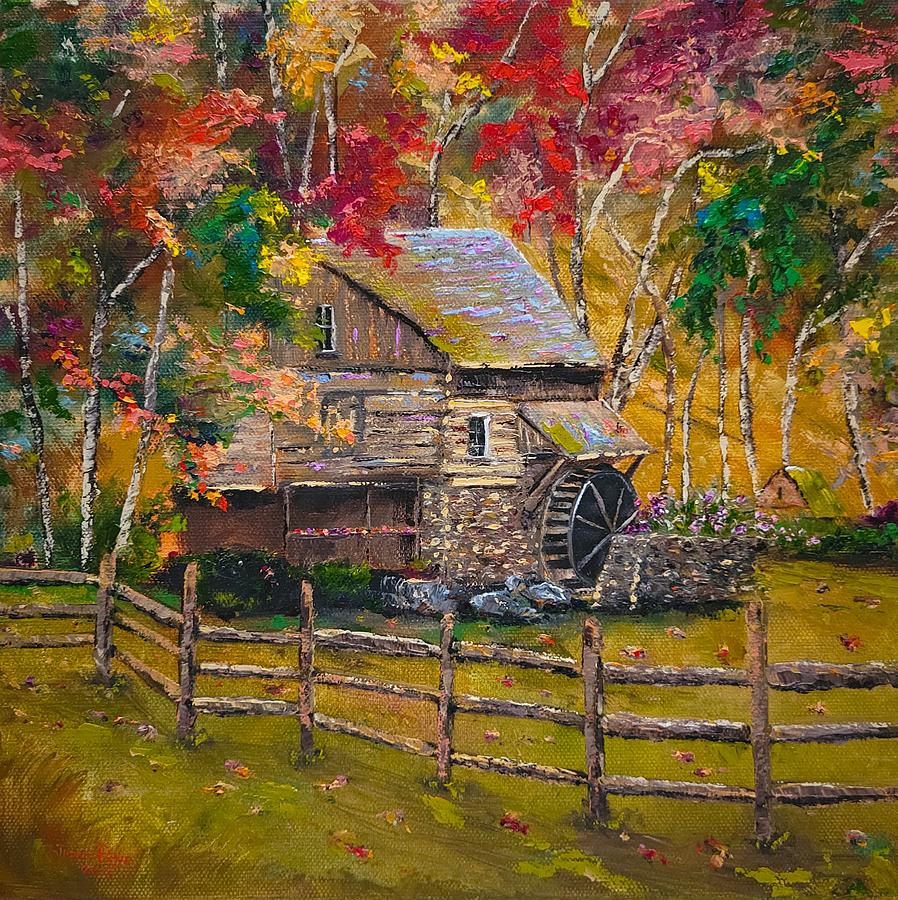 Nestled in Autumn Painting by Judith Rhue
