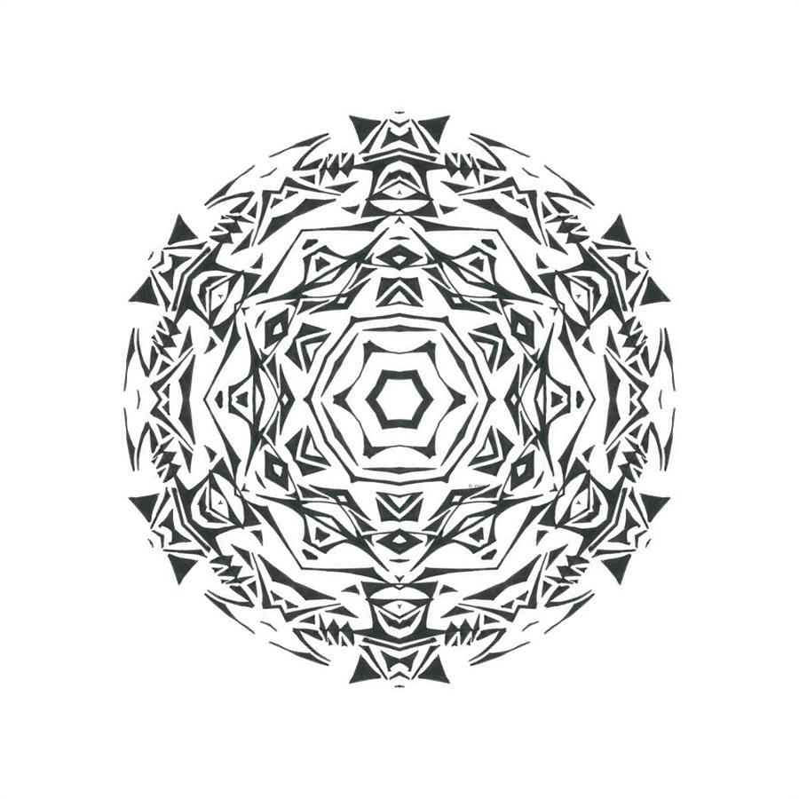 NestledC Galactic Mandala Drawing by D Wood - Fine Art America