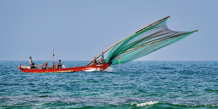 Danang Photograph - Net Boat in Da Nang by Marla Brown