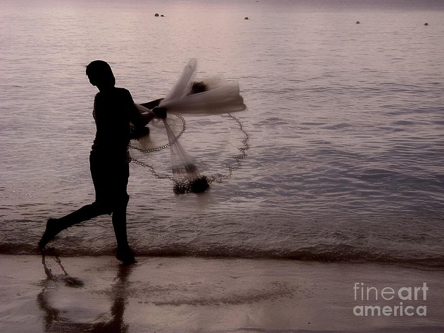 Net Fishing Photograph by On da Raks