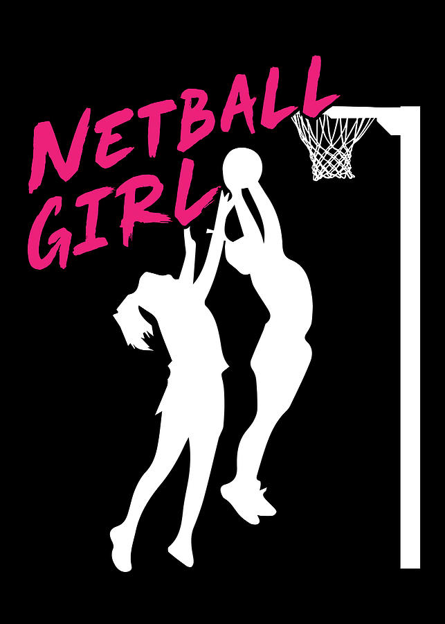 Netball Girl Women Pink Poster Bernie Tapestry - Textile by Rafael ...