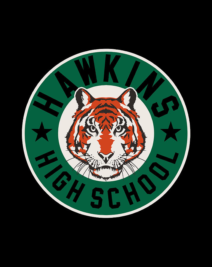 Netflix Stranger Things Hawkins High School Logo Digital Art by Jane Arthur