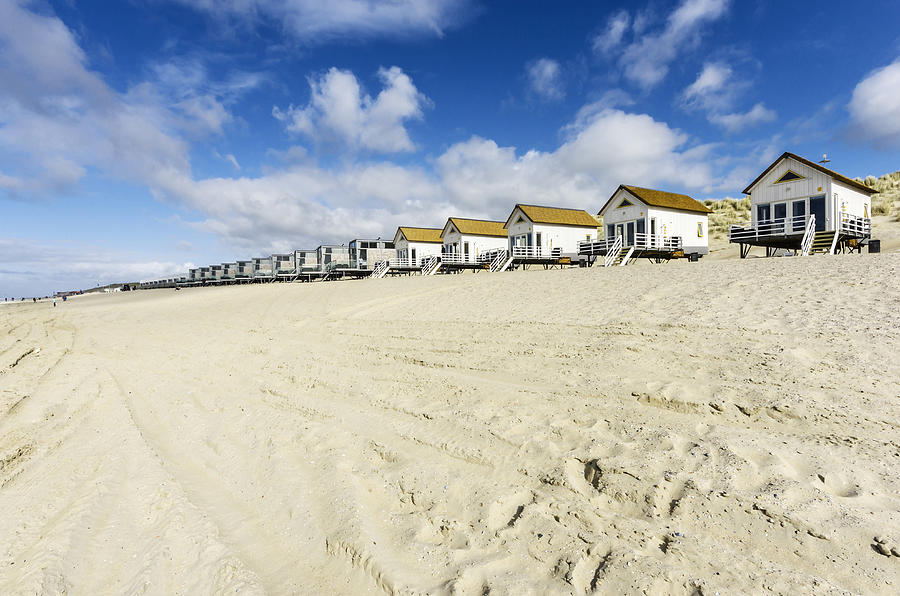 Netherlands, Zeeland, Walcheren, Domburg, Beach huts at beach Photograph by Westend61 Netherlands, Zeeland, Walcheren, Domburg, Beach huts at beach Photograph by Westend61