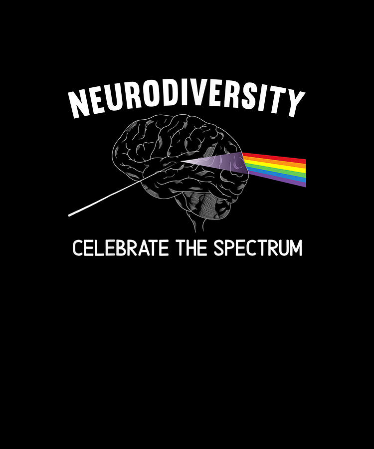 Neurodiversity Celebrate The Spectrum Rainbow Brain Adhd Asd T