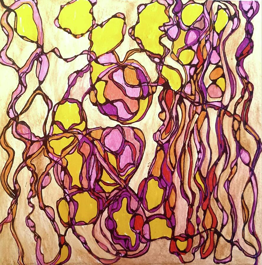 Abstract Painting - Neurographic Shapes by Mary Aldorasi