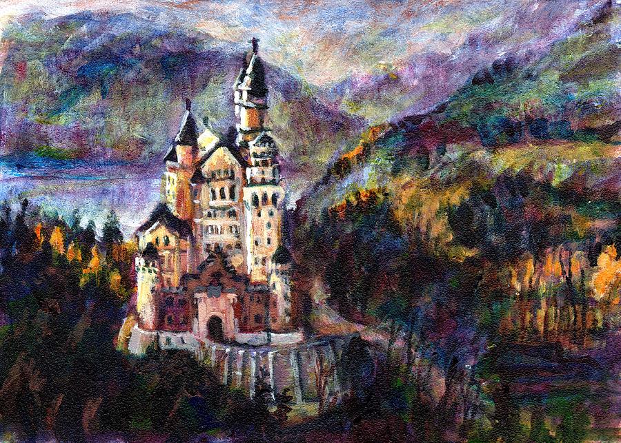 Neuschwanstein Castle Painting by David Dorrell