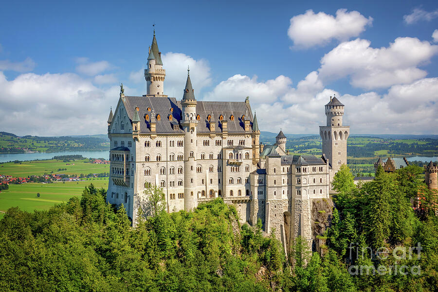 Romanesque Photograph - Neuschwanstein castle, Bavaria, Germany by Delphimages Photo Creations