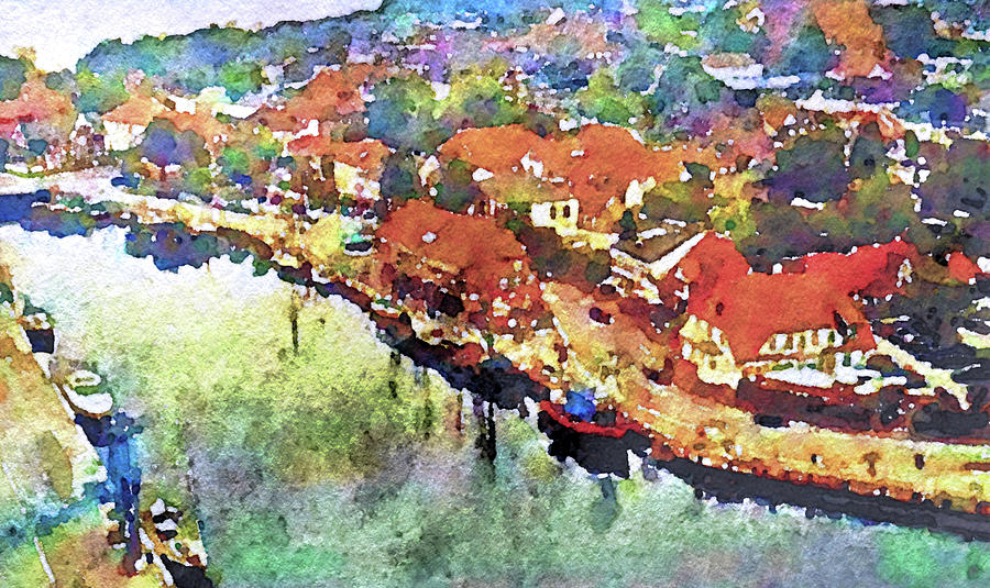 Neustadt on the Bay Painting by Susan Maxwell Schmidt
