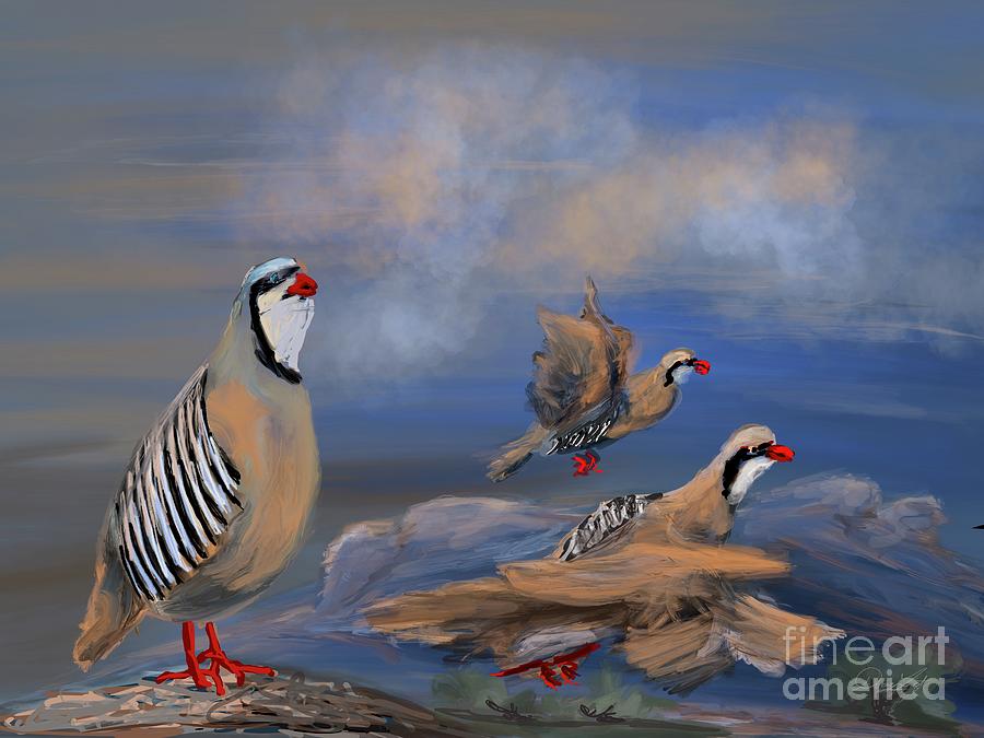 Nevada Chukar Digital Art by Doug Gist Fine Art America