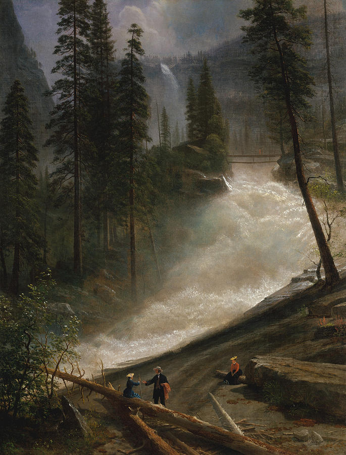Nevada Falls, Yosemite, 1872-1873 Painting by Albert Bierstadt