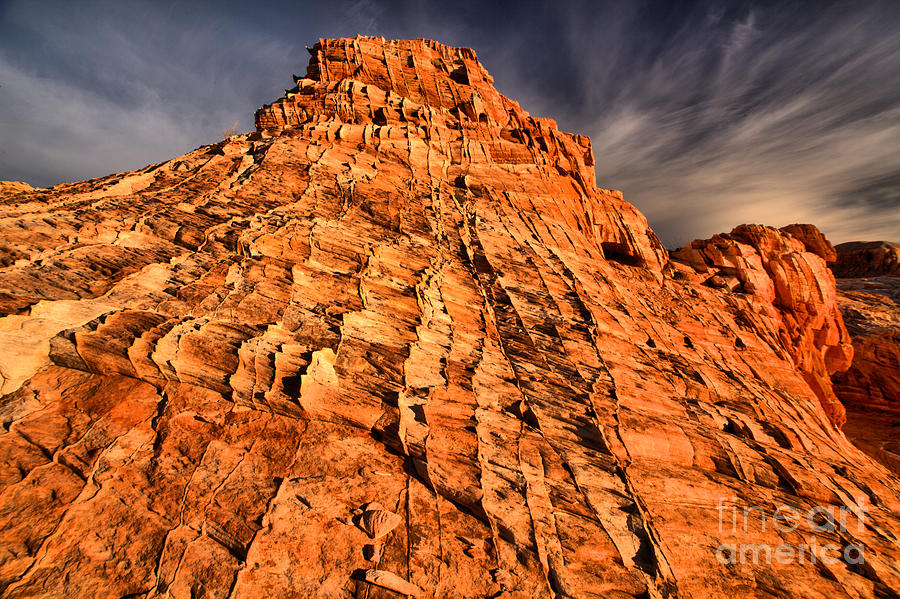 Nevada Sandstone Butte Photograph by Adam Jewell