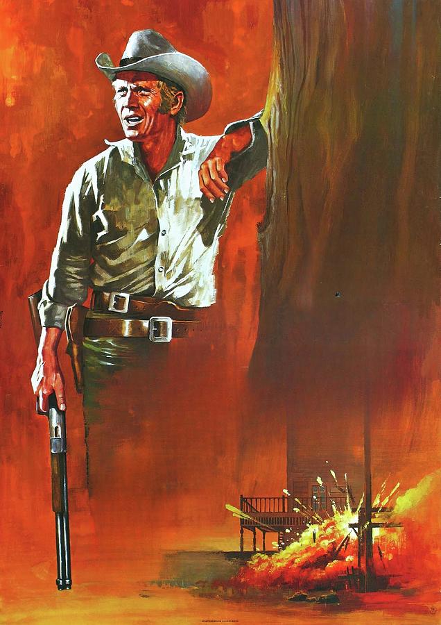 Steve Mcqueen Painting - Nevada Smith, 1966, movie poster painting by Movie World Posters