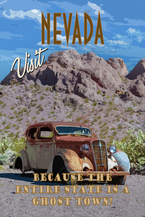 Nevada Travel Poster Photograph by Ken Smith