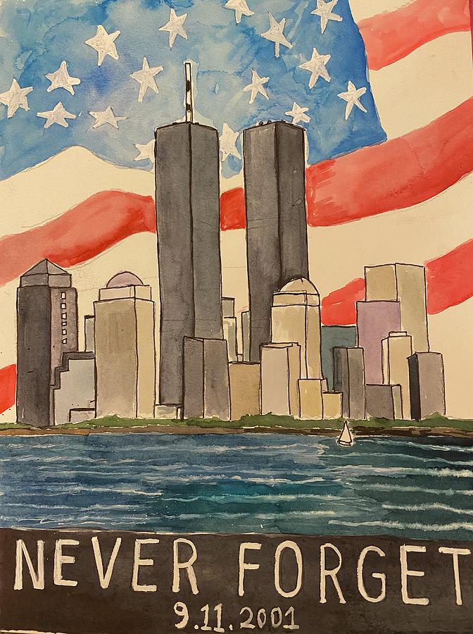 Never Forget 9-11 Painting by Estrella Gerwin