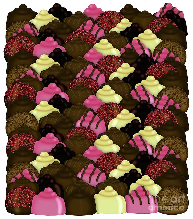 Never Too Much Chocolate Valentines Day Candy Pattern Photograph by Colleen Cornelius