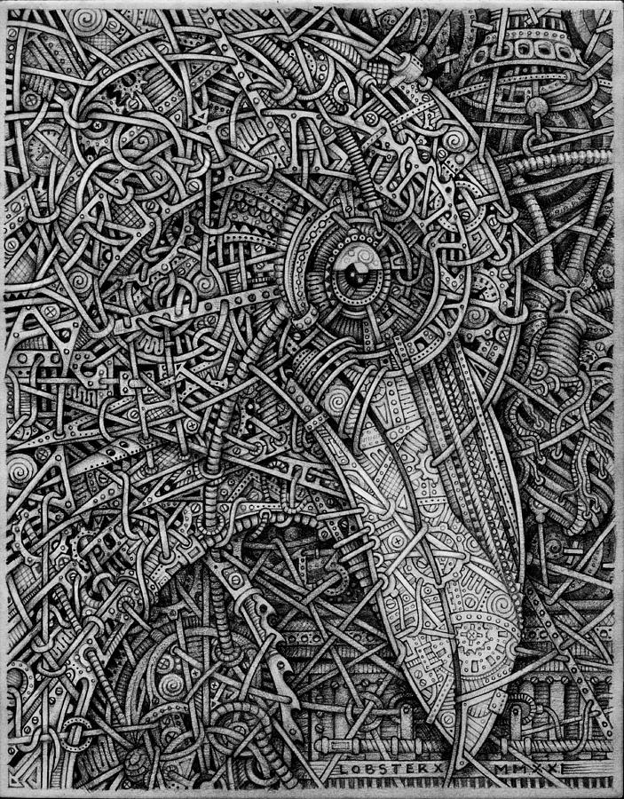 Raven Drawing - Nevermore by Larry McFall