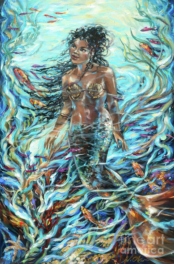 Nevis Siren Painting by Linda Olsen