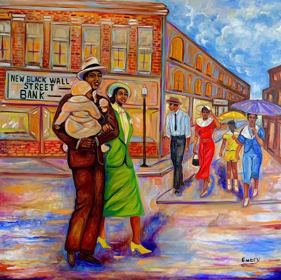 New Black Wall Street Painting by Emery Franklin
