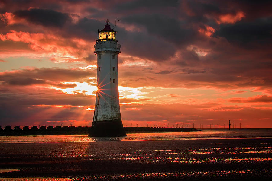 New Brighton lighthouse Photograph by Kevin Elias