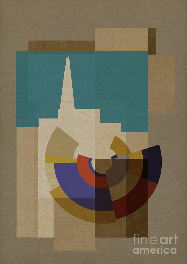 New Capital Squares - Shard Mixed Media by BFA Prints