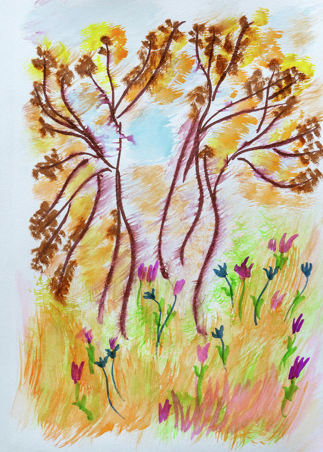 Dancing Branches Drawing by Meryl Goudey