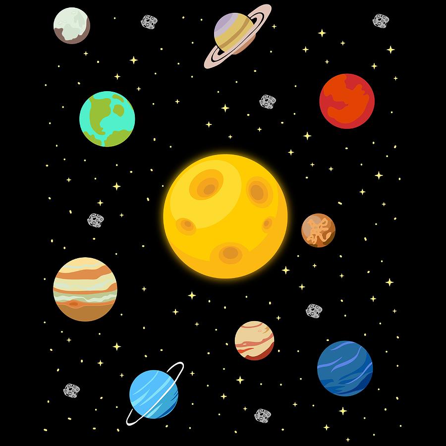 New Cool Design With A Nice Illustration Of Planets And Sun For Science ...