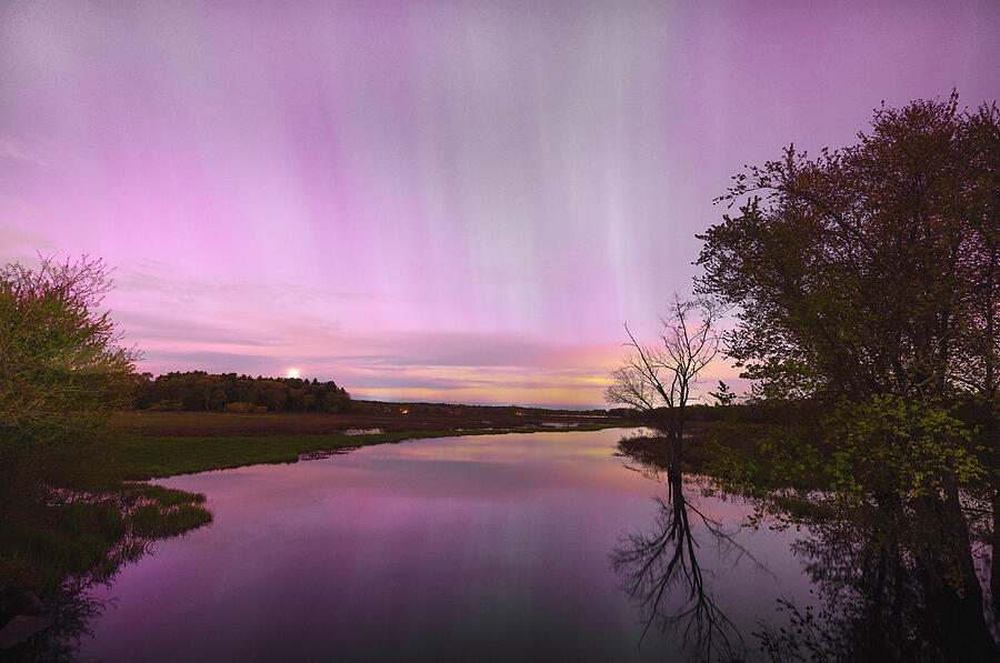 New England Aurora Borealis Northern Lights at the Wayland Sudbury 