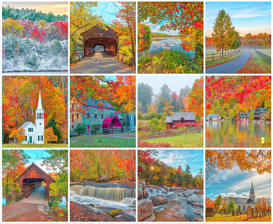 New England Fall Colors Calendar Photograph