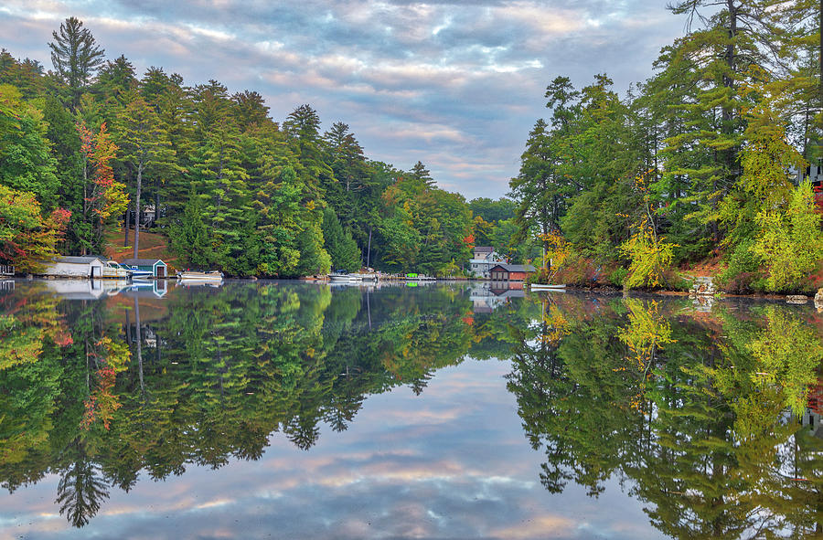 New England Fall Foliage Landscape of Lake Winnipesaukee   Photograph by Juergen Roth