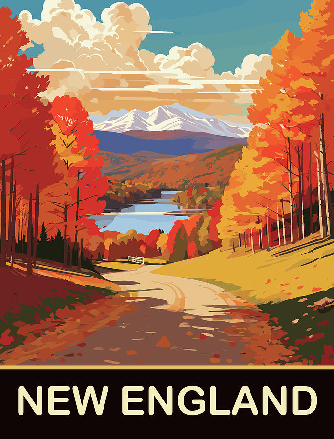 New England in Autumn Digital Art by Long Shot