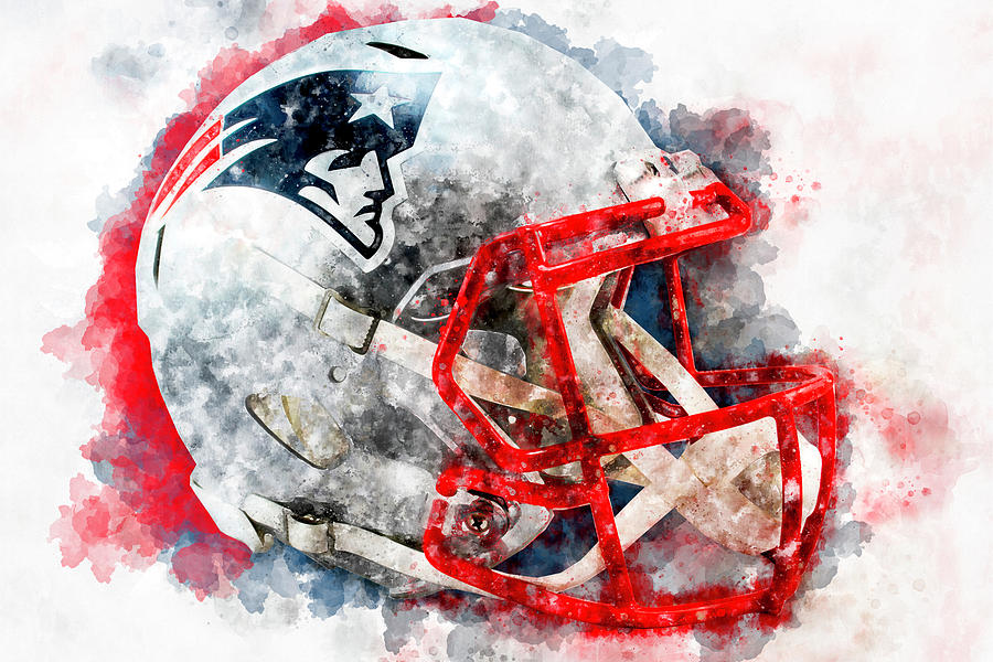 Buffalo Bills Helmet Watercolor Art Digital Art by Ksenia