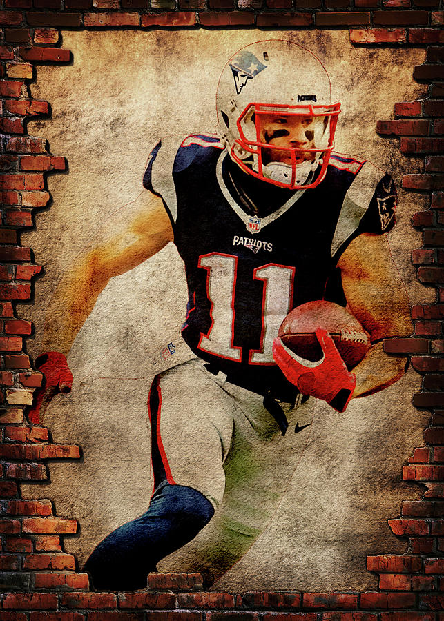 Football New England Patriots Player Julian Edelman Julianedelman Julian  Edelman Julianfrancisedelma by Wrenn Huber