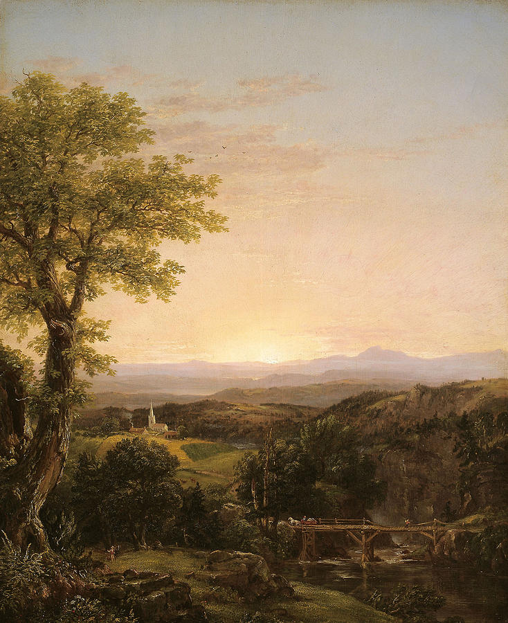New England Scenery, 1839 Painting by Thomas Cole