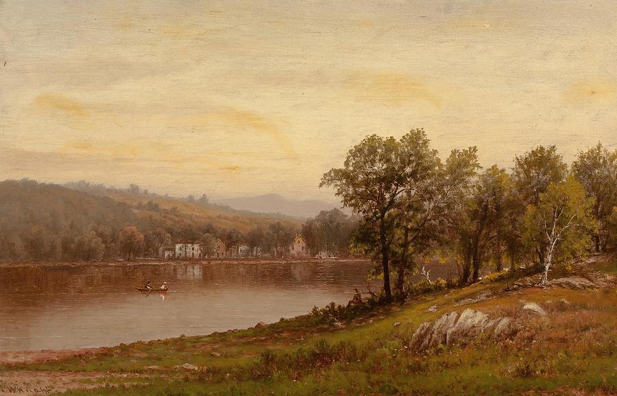 New England Summer Landscape Susquehanna River Drawing by Charles W ...