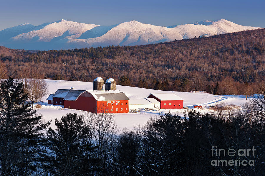 New England Winter Farmscape Photograph by Alan L Graham