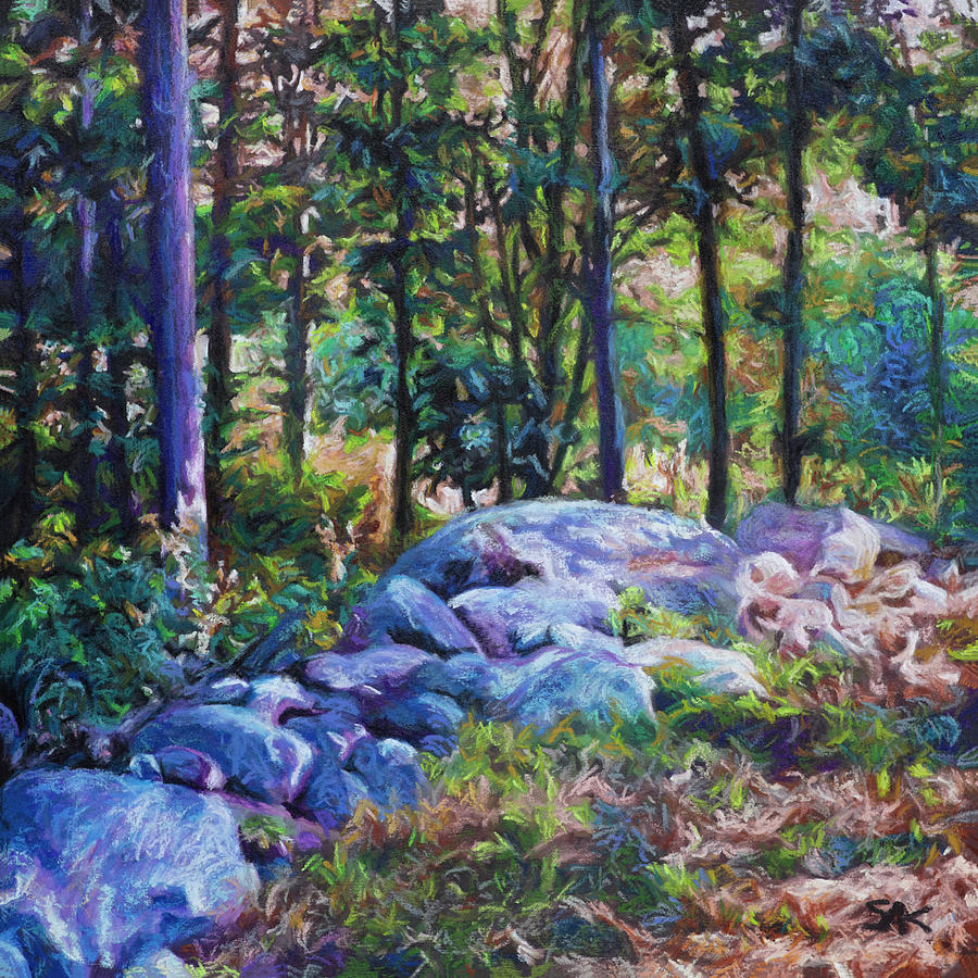 New England Woods Pastel by Sheryl Karas